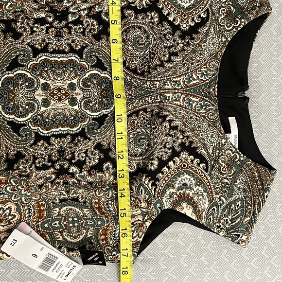 Studio One New York Paisley Sheath A line dress - size 6 - Picture 4 of 7